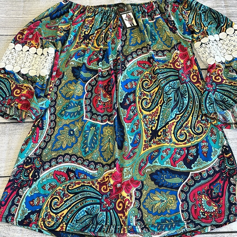 WinWin Boho Pinwheel Tunic • Sz L/XL • NWT! - Picture 7 of 11